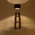 GLOBOSTAR® LUMO 201-0072 Μοντέρνο Επιδαπέδιο Φωτιστικό με Ντουί 1 x E27 AC 220-240V IP20 - Καφέ & Μαύρο - Μ37 x Π36 x Υ136cm - Image 3