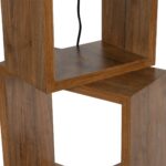 GLOBOSTAR® LUMO 201-0072 Μοντέρνο Επιδαπέδιο Φωτιστικό με Ντουί 1 x E27 AC 220-240V IP20 - Καφέ & Μαύρο - Μ37 x Π36 x Υ136cm - Image 7