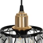 GLOBOSTAR® LUCERO 201-0078 Vintage Κρεμαστό Φωτιστικό Οροφής με Ντουί 1 x E27 AC 220-240V IP20 - Μαύρο & Διάφανο - Μ24 x Π24 x Υ24cm - Image 9