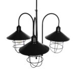 GLOBOSTAR® BLAZEO 201-0079 Vintage Κρεμαστό Φωτιστικό Οροφής με Ντουί 3 x E27 AC 220-240V IP20 - Μαύρο - Μ42 x Π42 x Υ66cm - Image 7