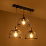 GLOBOSTAR® GLIND 201-0082 Vintage Κρεμαστό Φωτιστικό Οροφής με Ντουί 3 x E27 AC 220-240V IP20 - Μαύρο - Μ60 x Π25 x Υ50cm - Image 3