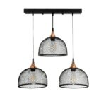 GLOBOSTAR® GLIND 201-0082 Vintage Κρεμαστό Φωτιστικό Οροφής με Ντουί 3 x E27 AC 220-240V IP20 - Μαύρο - Μ60 x Π25 x Υ50cm - Image 4