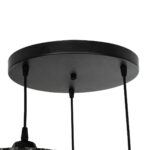 GLOBOSTAR® FLAREX 201-0084 Vintage Κρεμαστό Φωτιστικό Οροφής με Ντουί 3 x E27 AC 220-240V IP20 - Μαύρο & Διάφανο - Μ40 x Π40 x Υ50cm - Image 9