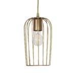 GLOBOSTAR® GLOMIA 201-0085 Vintage Κρεμαστό Φωτιστικό Οροφής με Ντουί 1 x E27 AC 220-240V IP20 - Χρυσό - Μ14 x Π14 x Υ27cm - Image 5