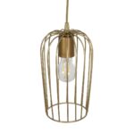 GLOBOSTAR® GLOMIA 201-0085 Vintage Κρεμαστό Φωτιστικό Οροφής με Ντουί 1 x E27 AC 220-240V IP20 - Χρυσό - Μ14 x Π14 x Υ27cm - Image 7