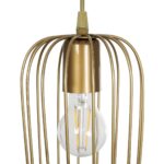 GLOBOSTAR® GLOMIA 201-0085 Vintage Κρεμαστό Φωτιστικό Οροφής με Ντουί 1 x E27 AC 220-240V IP20 - Χρυσό - Μ14 x Π14 x Υ27cm - Image 8