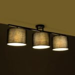 GLOBOSTAR® GLOWEN 201-0086 Vintage Φωτιστικό Οροφής με Ντουί 3 x E27 AC 220-240V IP20 - Μαύρο & Χρυσό - Μ80 x Π20 x Υ20cm - Image 3