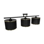 GLOBOSTAR® GLOWEN 201-0086 Vintage Φωτιστικό Οροφής με Ντουί 3 x E27 AC 220-240V IP20 - Μαύρο & Χρυσό - Μ80 x Π20 x Υ20cm - Image 6