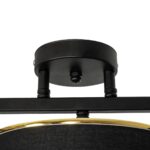 GLOBOSTAR® GLOWEN 201-0086 Vintage Φωτιστικό Οροφής με Ντουί 3 x E27 AC 220-240V IP20 - Μαύρο & Χρυσό - Μ80 x Π20 x Υ20cm - Image 9