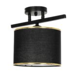 GLOBOSTAR® GLOWEN 201-0087 Vintage Φωτιστικό Οροφής με Ντουί 1 x E27 AC 220-240V IP20 - Μαύρο & Χρυσό - Μ30 x Π20 x Υ20cm - Image 4