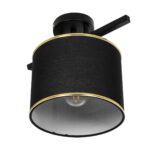 GLOBOSTAR® GLOWEN 201-0087 Vintage Φωτιστικό Οροφής με Ντουί 1 x E27 AC 220-240V IP20 - Μαύρο & Χρυσό - Μ30 x Π20 x Υ20cm - Image 5