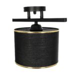 GLOBOSTAR® GLOWEN 201-0087 Vintage Φωτιστικό Οροφής με Ντουί 1 x E27 AC 220-240V IP20 - Μαύρο & Χρυσό - Μ30 x Π20 x Υ20cm - Image 6