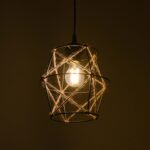 GLOBOSTAR® SOLON 201-0088 Vintage Κρεμαστό Φωτιστικό Οροφής με Ντουί 1 x E27 AC 220-240V IP20 - Μαύρο & Μπεζ - Μ22 x Π22 x Υ27cm - Image 3