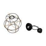 GLOBOSTAR® SOLON 201-0088 Vintage Κρεμαστό Φωτιστικό Οροφής με Ντουί 1 x E27 AC 220-240V IP20 - Μαύρο & Μπεζ - Μ22 x Π22 x Υ27cm - Image 10