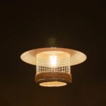 GLOBOSTAR® GLORA 201-0089 Vintage Κρεμαστό Φωτιστικό Οροφής με Ντουί 1 x E27 AC 220-240V IP20 - Λευκο & Μπεζ - Μ30 x Π30 x Υ29cm - Image 3