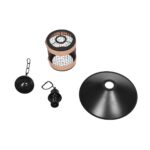 GLOBOSTAR® GLORA 201-0090 Vintage Κρεμαστό Φωτιστικό Οροφής με Ντουί 1 x E27 AC 220-240V IP20 - Μαύρο & Μπεζ - Μ30 x Π30 x Υ29cm - Image 11