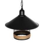 GLOBOSTAR® GLORA 201-0090 Vintage Κρεμαστό Φωτιστικό Οροφής με Ντουί 1 x E27 AC 220-240V IP20 - Μαύρο & Μπεζ - Μ30 x Π30 x Υ29cm - Image 7