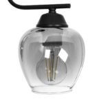 GLOBOSTAR® GLOSSA 201-0091 Vintage Φωτιστικό Οροφής με Ντουί 2 x E27 AC 220-240V IP20 - Μαύρο & Μαύρο Φιμέ - Μ40 x Π15 x Υ17cm - Image 7