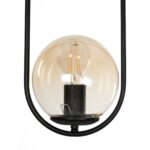 GLOBOSTAR® ZENITH 201-0093 Vintage Κρεμαστό Φωτιστικό Οροφής με Ντουί 1 x E27 AC 220-240V IP20 - Μαύρο & Μελί - Μ18 x Π15 x Υ38cm - Image 7