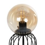 GLOBOSTAR® ZENITH 201-0094 Vintage Επιτραπέζιο Φωτιστικό Πορτατίφ με Ντουί 1 x E27 AC 220-240V IP20 - Μαύρο & Μελί - Μ15 x Π15 x Υ40cm - Image 7