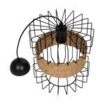 GLOBOSTAR® ORB 201-0096 Vintage Κρεμαστό Φωτιστικό Οροφής με Ντουί 1 x E27 AC 220-240V IP20 - Μαύρο & Μπεζ - Μ27 x Π27 x Υ31cm - Image 11