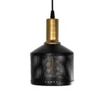 GLOBOSTAR® RADIANT 201-0097 Vintage Κρεμαστό Φωτιστικό Οροφής με Ντουί 3 x E27 AC 220-240V IP20 - Μαύρο & Χρυσό - Μ38 x Π38 x Υ50cm - Image 7