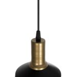 GLOBOSTAR® RADIANT 201-0097 Vintage Κρεμαστό Φωτιστικό Οροφής με Ντουί 3 x E27 AC 220-240V IP20 - Μαύρο & Χρυσό - Μ38 x Π38 x Υ50cm - Image 9