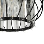 GLOBOSTAR® ILLUME 201-0100 Vintage Φωτιστικό Οροφής με Ντουί 3 x E27 AC 220-240V IP20 - Μαύρο & Διάφανο - Μ50 x Π50 x Υ19cm - Image 7