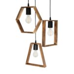 GLOBOSTAR® EMBER 201-0102 Vintage Κρεμαστό Φωτιστικό Οροφής με Ντουί 3 x E27 AC 220-240V IP20 - Καφέ & Μαύρο - Μ50 x Π50 x Υ70cm - Image 7