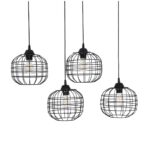 GLOBOSTAR® PULSAR 201-0103 Vintage Κρεμαστό Φωτιστικό Οροφής με Ντουί 4 x E27 AC 220-240V IP20 - Μαύρο - Μ80 x Π22 x Υ46cm - Image 6