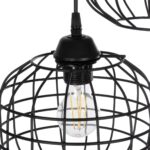 GLOBOSTAR® PULSAR 201-0103 Vintage Κρεμαστό Φωτιστικό Οροφής με Ντουί 4 x E27 AC 220-240V IP20 - Μαύρο - Μ80 x Π22 x Υ46cm - Image 7