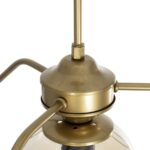 GLOBOSTAR® SUNRAY 201-0110 Vintage Φωτιστικό Οροφής με Ντουί 4 x E27 AC 220-240V IP20 - Χρυσό & Μελί - Μ100 x Π100 x Υ26cm - Image 8