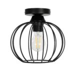 GLOBOSTAR® BITUIN 201-0116 Μοντέρνο Φωτιστικό Οροφής με Ντουί 1 x E27 AC 220-240V IP20 - Μαύρο - Μ21 x Π21 x Υ18cm - Image 4