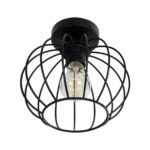 GLOBOSTAR® BITUIN 201-0116 Μοντέρνο Φωτιστικό Οροφής με Ντουί 1 x E27 AC 220-240V IP20 - Μαύρο - Μ21 x Π21 x Υ18cm - Image 5