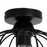 GLOBOSTAR® BITUIN 201-0116 Μοντέρνο Φωτιστικό Οροφής με Ντουί 1 x E27 AC 220-240V IP20 - Μαύρο - Μ21 x Π21 x Υ18cm - Image 6