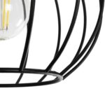 GLOBOSTAR® BITUIN 201-0116 Μοντέρνο Φωτιστικό Οροφής με Ντουί 1 x E27 AC 220-240V IP20 - Μαύρο - Μ21 x Π21 x Υ18cm - Image 7