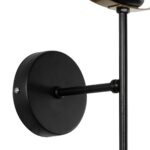 GLOBOSTAR® SOPA 201-0120 Μοντέρνο Φωτιστικό Τοίχου - Απλίκα με Ντουί 1 x E27 AC 220-240V IP20 - Μαύρο & Χρυσό - Μ23 x Π15 x Υ51cm - Image 7