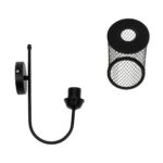 GLOBOSTAR® HANDANG 201-0123 Vintage Φωτιστικό Τοίχου - Απλίκα με Ντουί 1 x E27 AC 220-240V IP20 - Μαύρο - Μ12 x Π24 x Υ34cm - Image 9