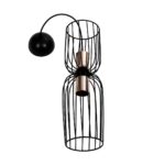 GLOBOSTAR® LAVERA 201-0124 Vintage Κρεμαστό Φωτιστικό Οροφής με Ντουί 1 x E27 AC 220-240V IP20 - Μαύρο & Μπρούτζινο - Μ14 x Π14 x Υ44cm - Image 11