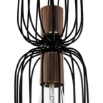 GLOBOSTAR® LAVERA 201-0124 Vintage Κρεμαστό Φωτιστικό Οροφής με Ντουί 1 x E27 AC 220-240V IP20 - Μαύρο & Μπρούτζινο - Μ14 x Π14 x Υ44cm - Image 8