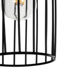 GLOBOSTAR® LAVERA 201-0124 Vintage Κρεμαστό Φωτιστικό Οροφής με Ντουί 1 x E27 AC 220-240V IP20 - Μαύρο & Μπρούτζινο - Μ14 x Π14 x Υ44cm - Image 9