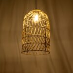 GLOBOSTAR® NETI 205-0025 Boho Κρεμαστό Φωτιστικό Οροφής με Ντουί 1 x E27 AC 220-240V IP20 - Μπεζ - M35 x Π35 x Υ63cm - Image 3