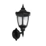 GLOBOSTAR® ENGLAND 202-0011 Vintage Φωτιστικό Τοίχου - Απλίκα με Ντουί 1 x E27 AC 220-240V IP44 - Μαύρο - Μ25 x Π20 x Υ42cm