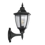 GLOBOSTAR® ENGLAND 202-0011 Vintage Φωτιστικό Τοίχου - Απλίκα με Ντουί 1 x E27 AC 220-240V IP44 - Μαύρο - Μ25 x Π20 x Υ42cm - Image 5