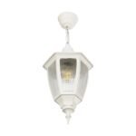 GLOBOSTAR® ENGLAND 202-0014 Vintage Κρεμαστό Φωτιστικό Οροφής με Ντουί 1 x E27 AC 220-240V IP44 - Λευκό - Μ20 x Π20 x Υ35cm - Image 5