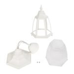 GLOBOSTAR® ENGLAND 202-0014 Vintage Κρεμαστό Φωτιστικό Οροφής με Ντουί 1 x E27 AC 220-240V IP44 - Λευκό - Μ20 x Π20 x Υ35cm - Image 9