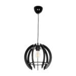 GLOBOSTAR® VIVIDUS 202-0028 Μοντέρνο Κρεμαστό Φωτιστικό Οροφής με Ντουί 1 x E27 AC 220-240V IP20 - Μαύρο - Μ27 x Π27 x Υ27cm - Image 4