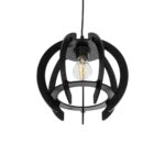 GLOBOSTAR® VIVIDUS 202-0028 Μοντέρνο Κρεμαστό Φωτιστικό Οροφής με Ντουί 1 x E27 AC 220-240V IP20 - Μαύρο - Μ27 x Π27 x Υ27cm - Image 6