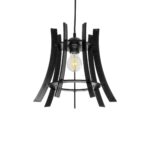 GLOBOSTAR® VIVIDUS 202-0029 Μοντέρνο Κρεμαστό Φωτιστικό Οροφής με Ντουί 1 x E27 AC 220-240V IP20 - Μαύρο - Μ30 x Π30 x Υ29cm