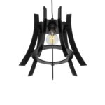 GLOBOSTAR® VIVIDUS 202-0029 Μοντέρνο Κρεμαστό Φωτιστικό Οροφής με Ντουί 1 x E27 AC 220-240V IP20 - Μαύρο - Μ30 x Π30 x Υ29cm - Image 6